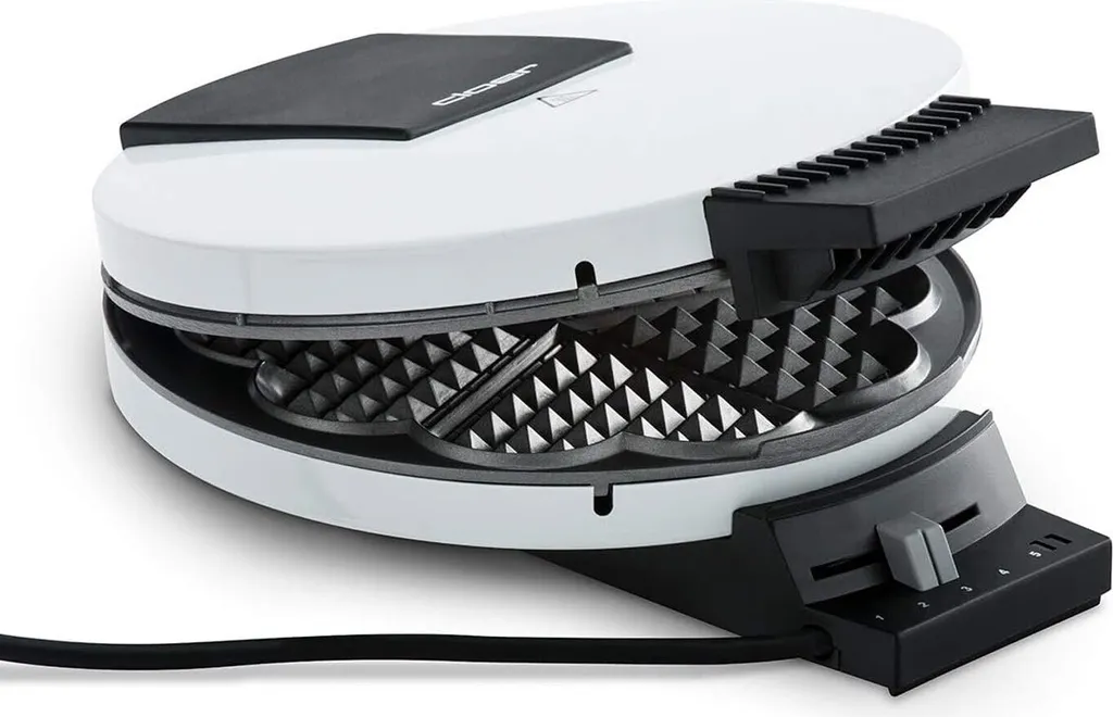 Cloer Gaufrier 120 - Machine à Gaufres 1300W en Inox avec Boîtier Robuste