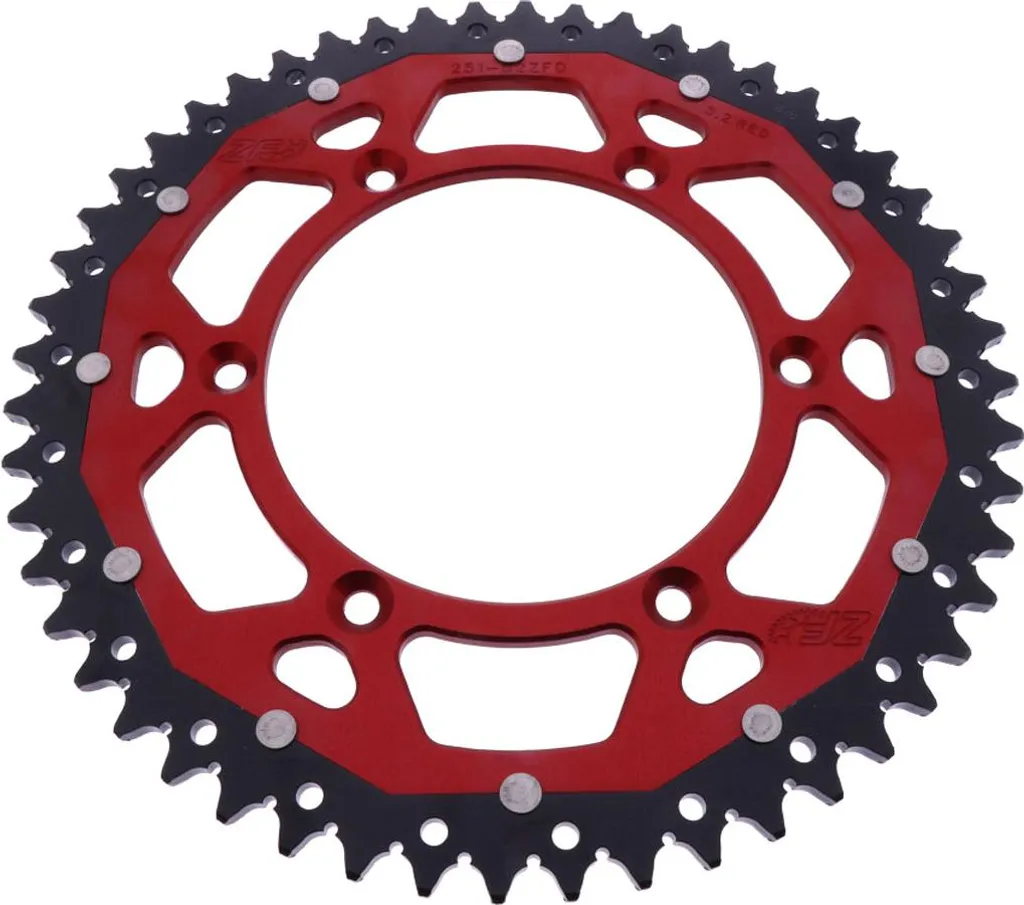 Couronne ZF 520 rouge 52 dents 130 mm pour remplacer votre kit