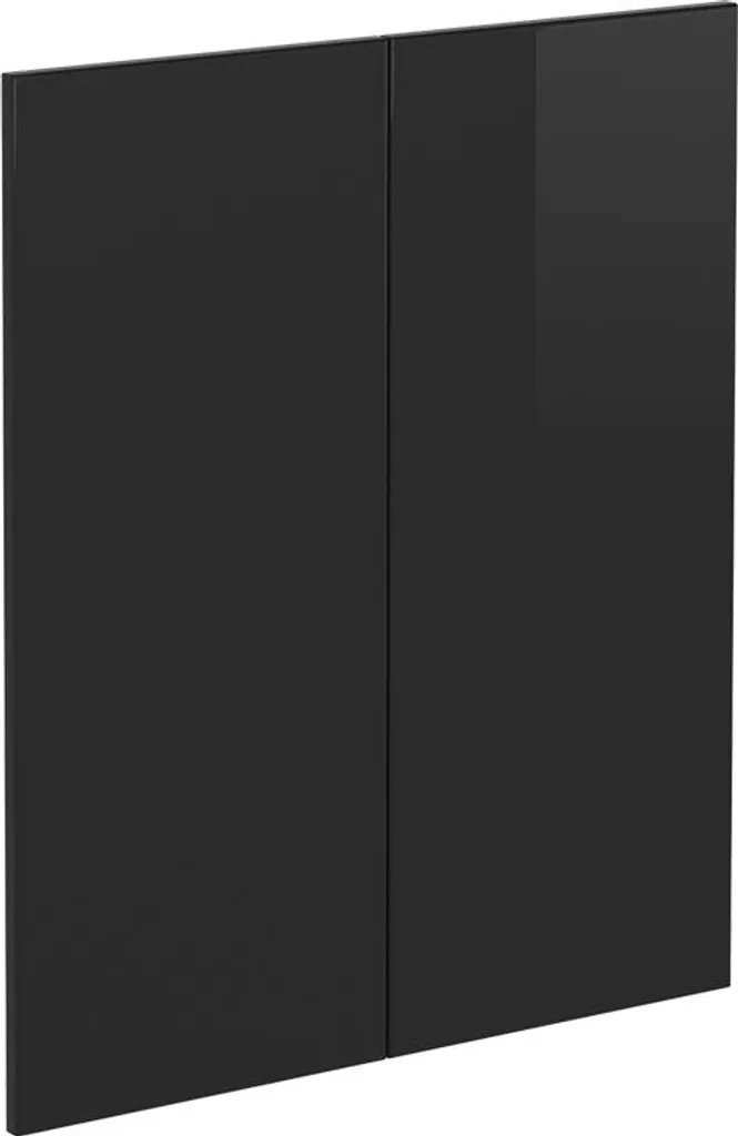 Porte de meuble bas de cuisine noir brillant 59x71cm Vicco R-Line 40898