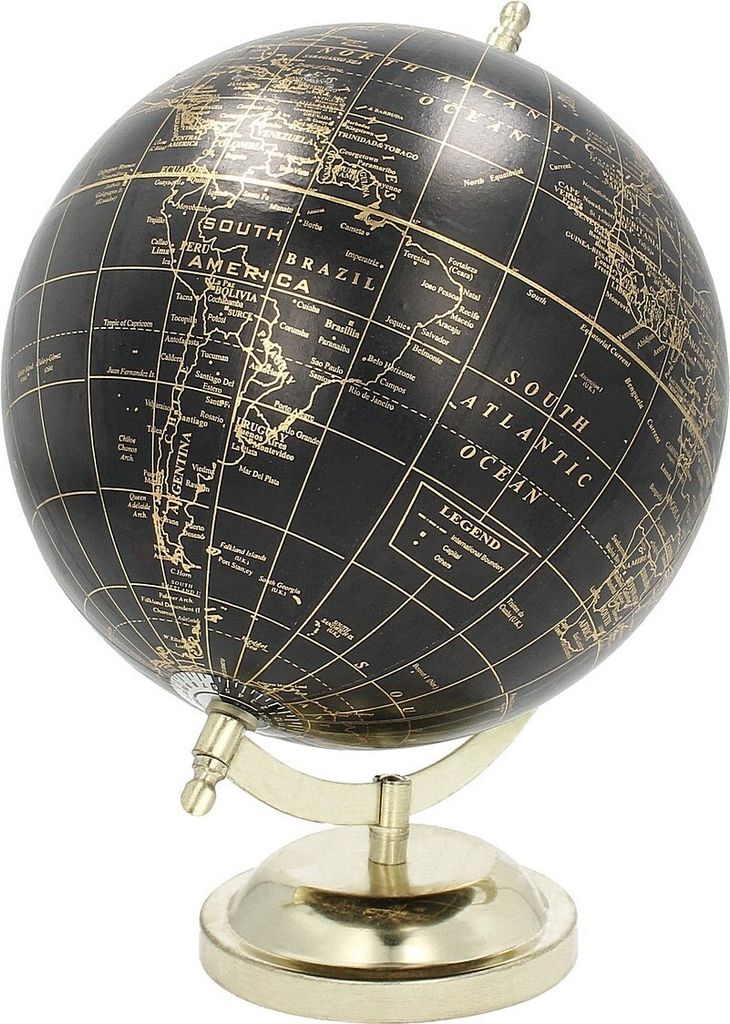 Dekorativer Globus mit goldener Sockel, Ø 20 cm Produktbild 9