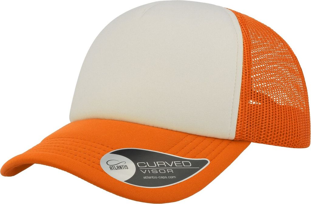 Atlantis - "Rapper" Trucker Cap für Herren/Damen Uni AB613 (Einheitsgröße) (Fluoreszierendes Orange)