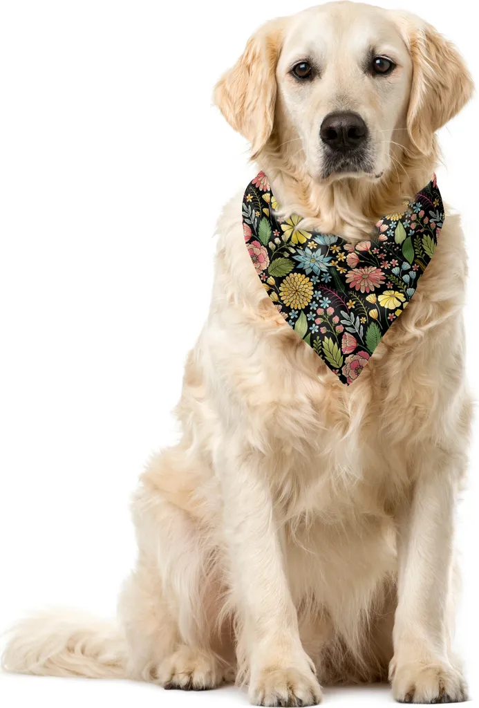 Abakuhaus Pet Bandana Vintage Design 40x40cm - Accessorio Trendy Cani