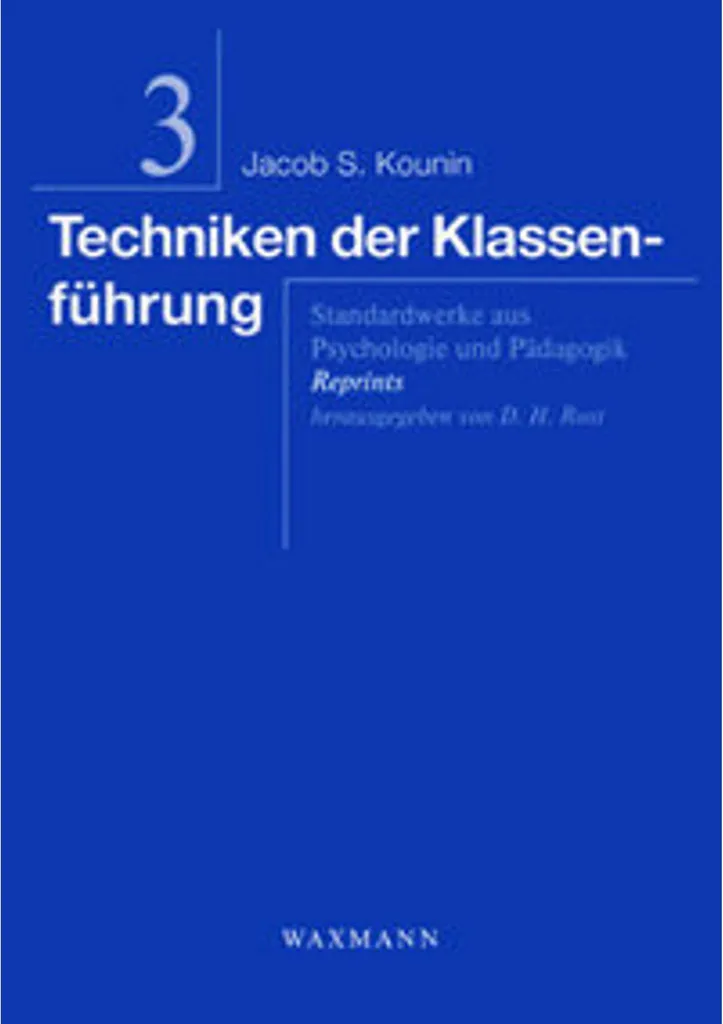 Livre pédagogique Techniken der Klassenführung pour gestion de classe