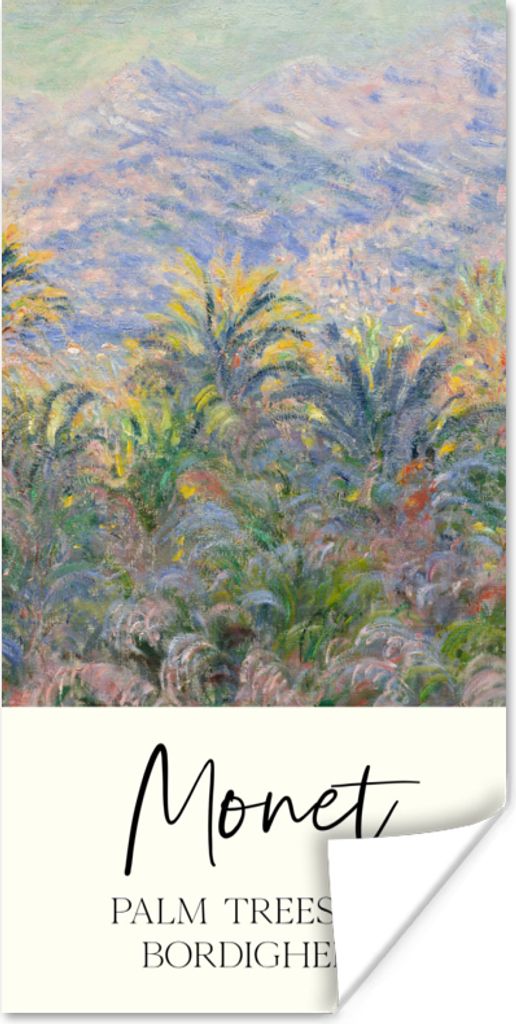 MuchoWow Poster Monet - Kunst - Palmen in Bordighera 20x40 cm - Plakat - Foto