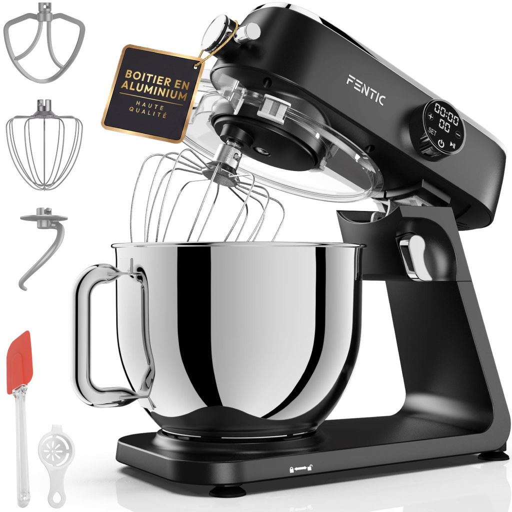 Fentic Robot pâtissier 1800W, Bol inox 7L, Pétrin pour pâte Image du produit 