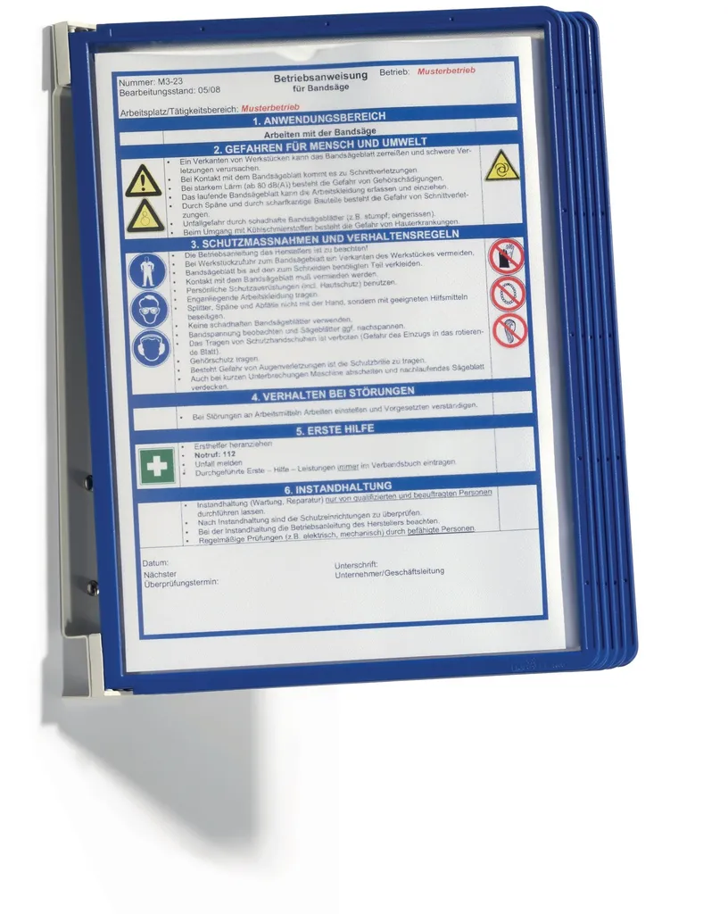 DURABLE Leggio portalicenze VARIO® WALL 5, Blu scuro, 555107 - 1