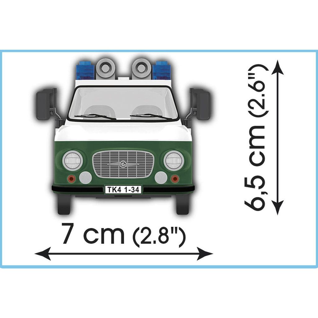 COBI 24596 Barkas B1000 Policie, 1:35, 157 k Obrázek produktu 5