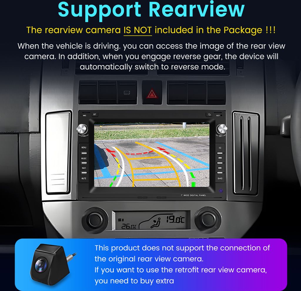 1+32G 7" Carplay Android 13 Autorádio GPS Navi FM WIFI BT Obrázok produktu 10