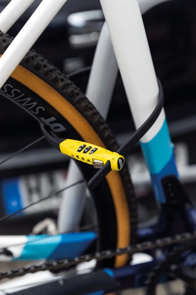 Antivol à câble ABUS Combiflex Trav Jaune - Serrure à Code Compacte - 2