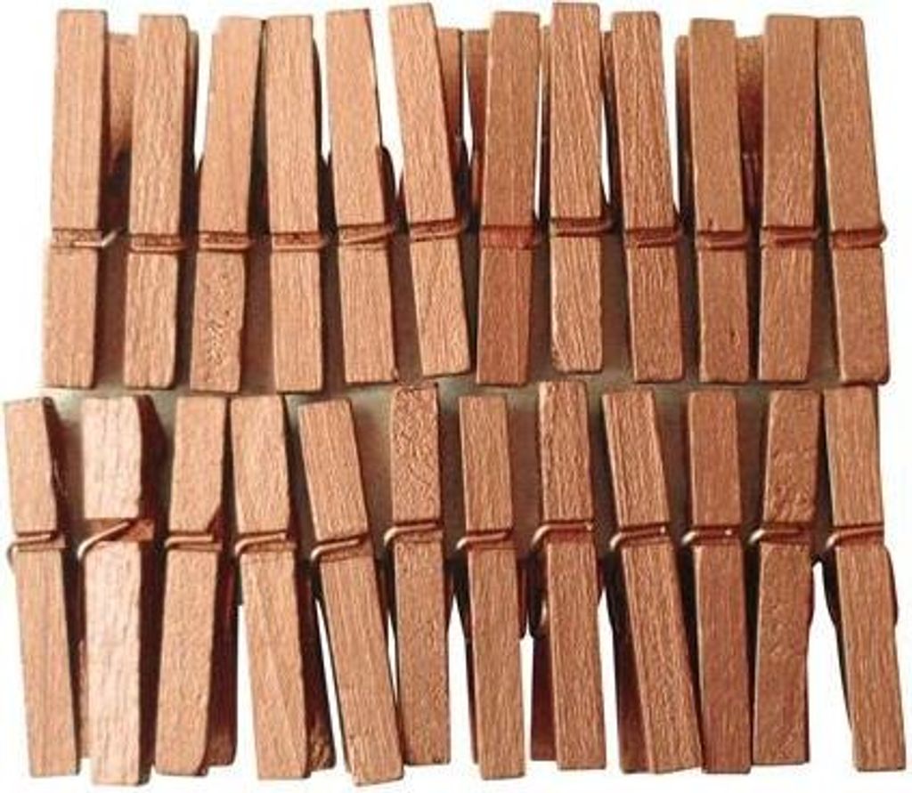 Wäscheklammern aus Holz 3 cm - Kupfer
