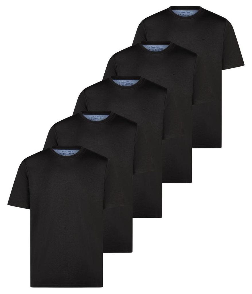 Redmond 5er Pack Basic T-Shirt Klassisches Basic für jeden Tag, Angenehmes Material , Vielseitig kombinierbar