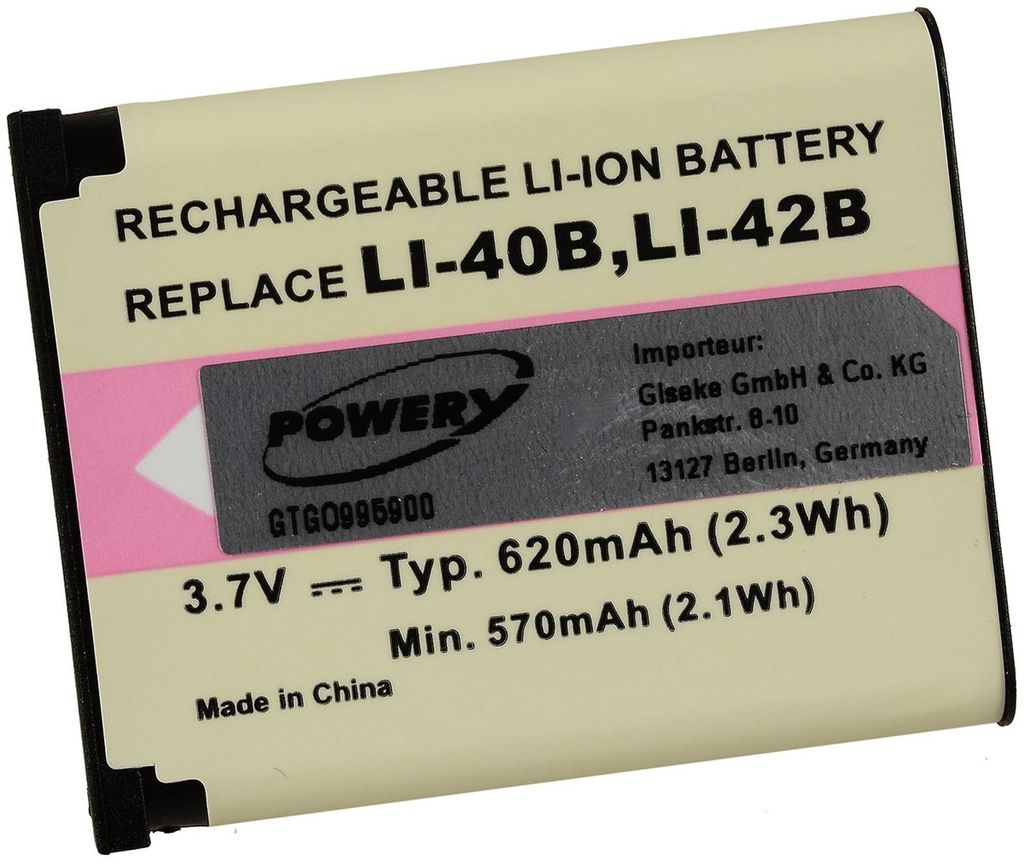 Batterie pour  Casio type/réf. NP-80 Image du produit 