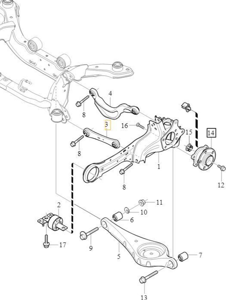 VOLVO V70 V60CC S60CC XC70 Querlenker hinten original OE 31262931