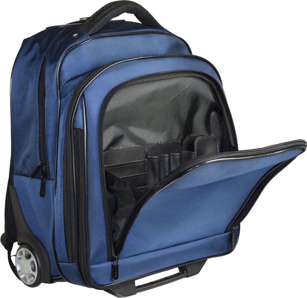Wandern Einkaufs Rucksack Rollen Laptop Trolley Funktion 47 cm Blau Bowatex