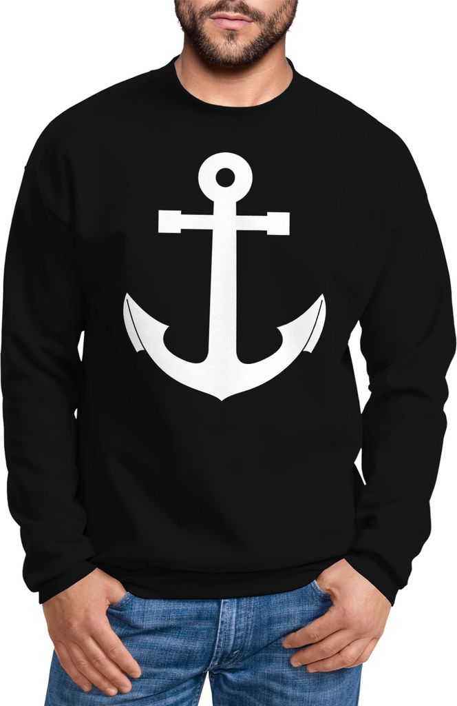 Sweatshirt Herren Anker V2 Rundhals-Pullover Neverless schwarz XS