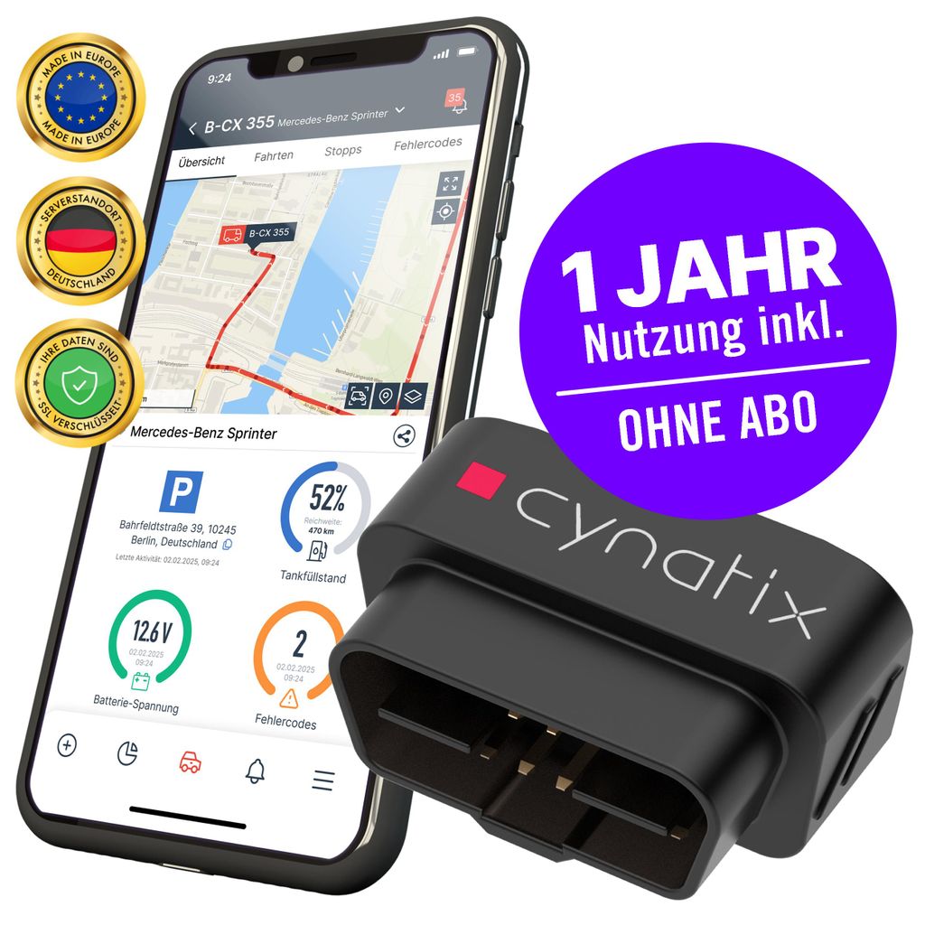 Cynatix GPS Tracker 1 Jahr Komplettpaket | OHNE ABO | Produktbild 