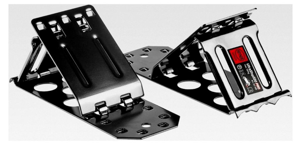 Unterlegkeile Auffahrkeile Metallkeil klappbare Keile 1 Paar (2 Stück) KFZ universal Wegroll-Stopp