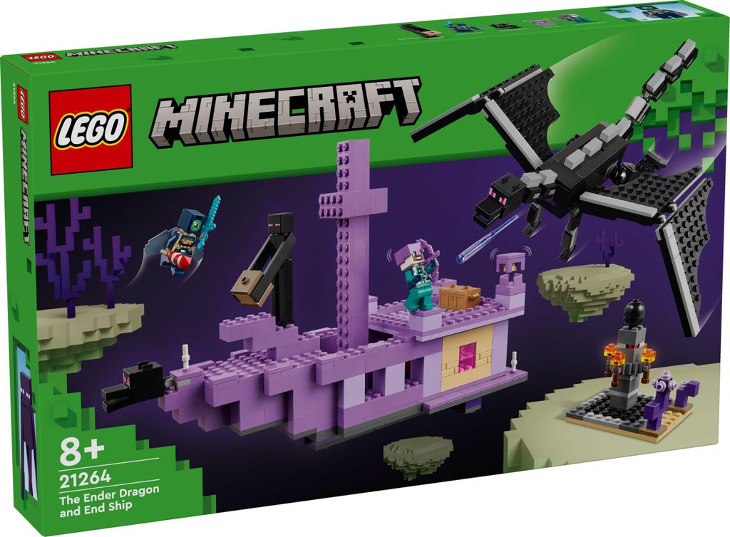Lego Minecraft 21264 Il Drago Ender e la Nave End Immagine del prodotto 