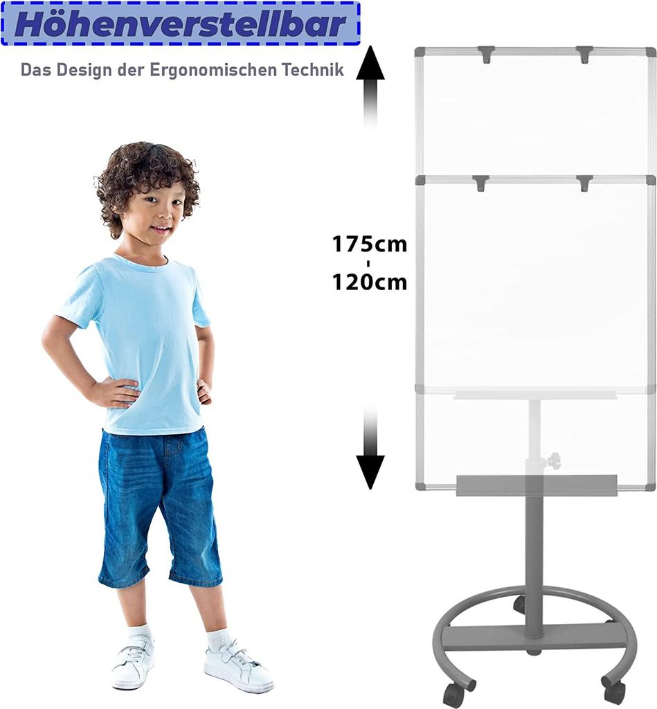 TRMLBE Flipchart Magnetická tabule Flip Charts Multifunkční Obrázek produktu 6