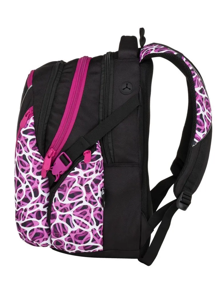 Bagmaster Zaino per studenti BAG 9 C VIOLA/BIANCO/NERO - 2