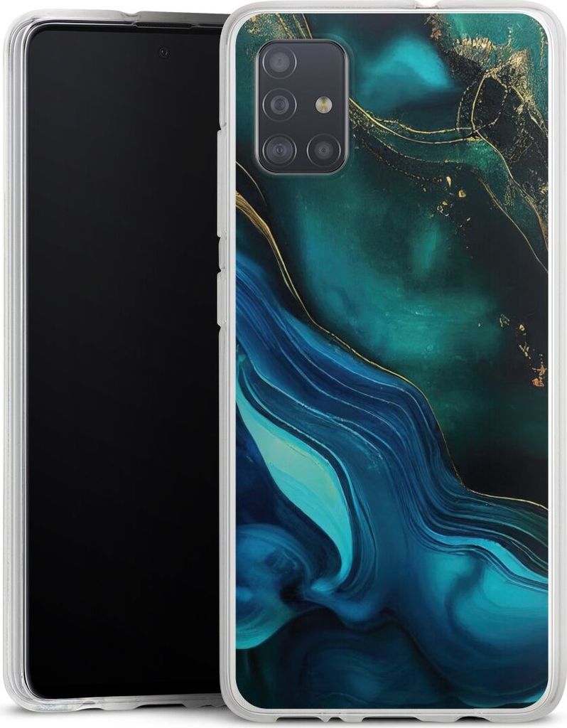 DeinDesign Handyhülle für Samsung Galaxy A51 Silikon Hülle Case Smartphone Schutzhülle Art Farbverlauf Marmor