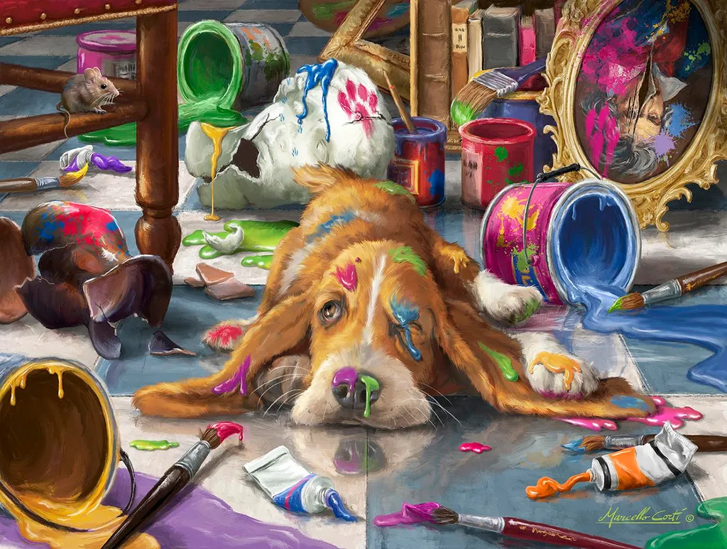 Fini les petites pièces avec le puzzle SunsOut Plouf 500 pièces XXL larges