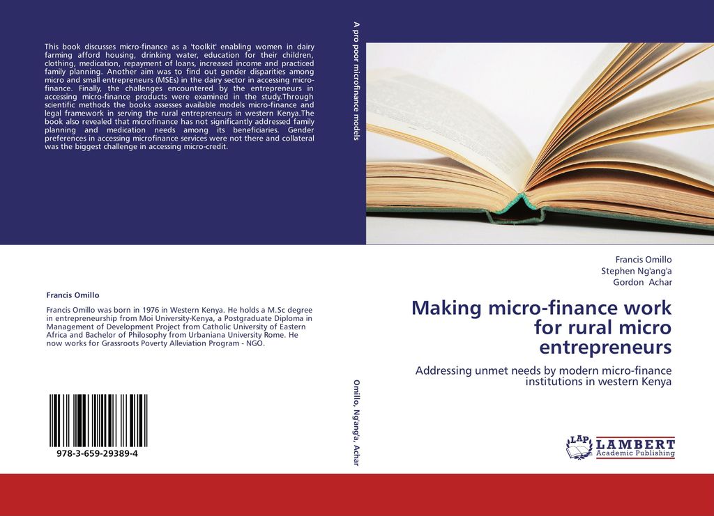 Making micro-finance work for rural micro entrepreneurs