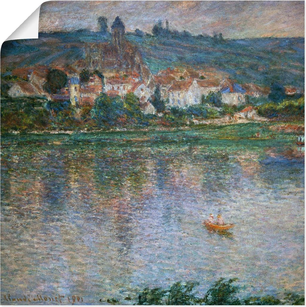 ARTland Poster Blick über den Fluss auf Vetheuil. 1901 Größe: 30x30 cm