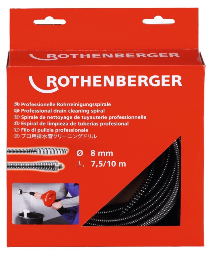 ROTHENBERGER Rohrreinigungsspirale 8mmx 7,5m/C1 Image du produit 