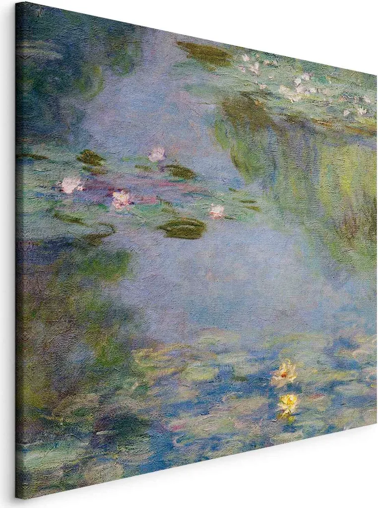 Quadro Claude Monet Ninfee 80x80 cm - Stampa su Tela l-F-10762-b-a