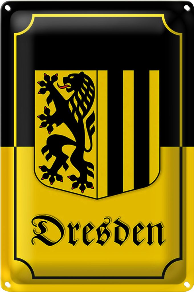 Blechschild Wappen 20x30cm Dresden Stadtwappen Stadt