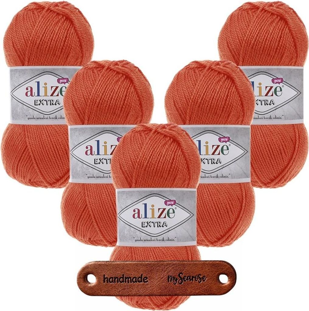 5 x ALIZE Extra 407 orange mit Label