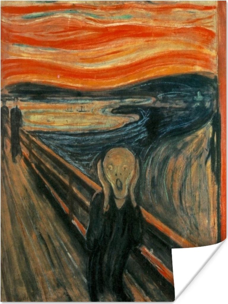 MuchoWow Poster Der Schrei - Edvard Munch 30x40 cm - Wandplakat - Poster Kinderzimmer