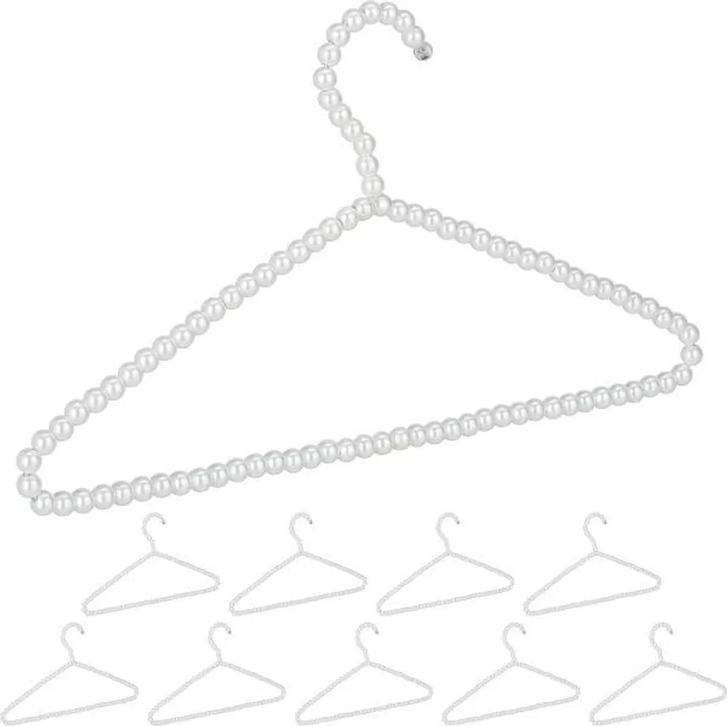 Cintres avec perles antidérapants lot de 10 pour protéger vos tissus
