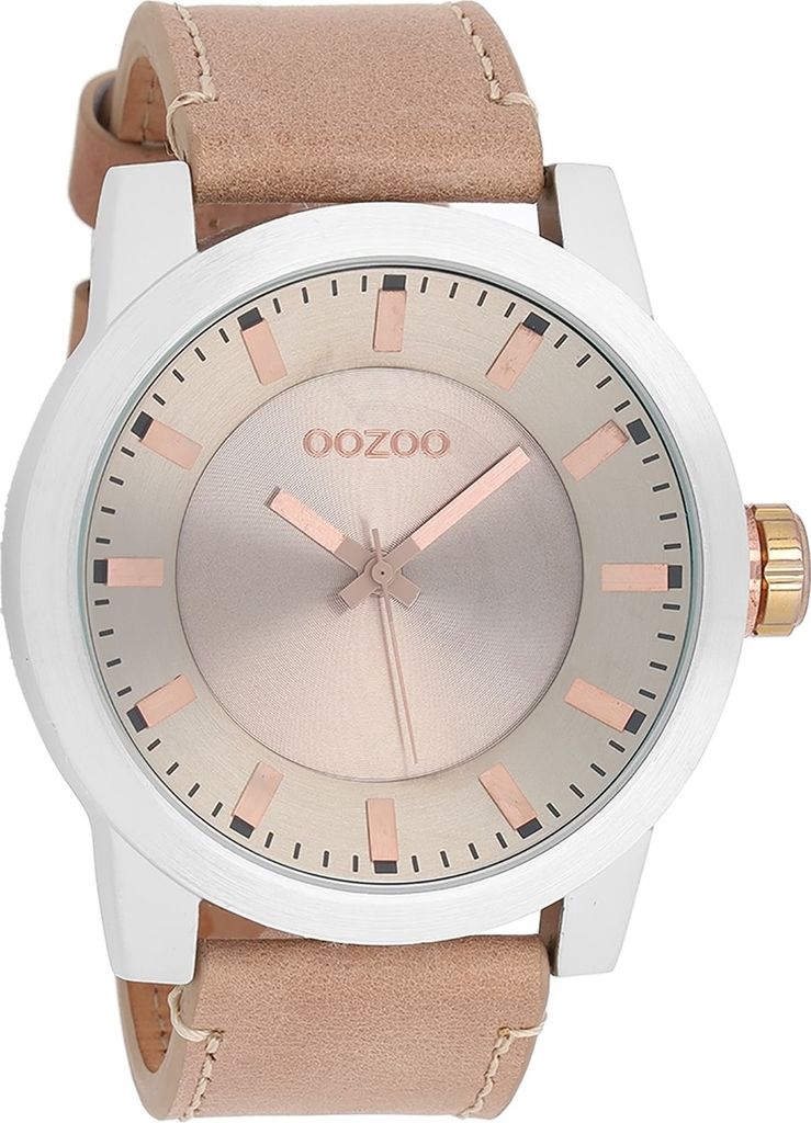 Oozoo Armbanduhr rosa Leder Timepieces Damen Analog-Quarzuhr UOC6117A