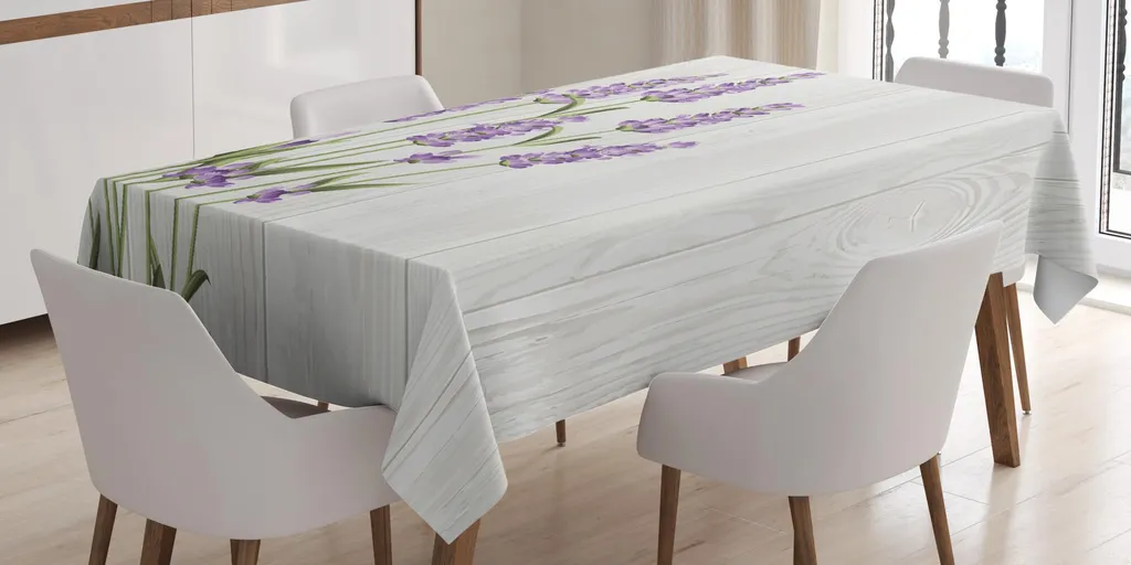 Tovaglia ABAKUHAUS 140x200 cm Lavanda e Legno - Tech & Design