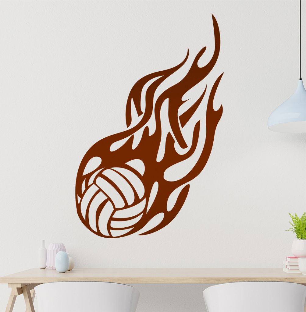 Kiwistar Feuerball Fireball Wandtattoo in 6 Größen - Wandaufkleber Wall Sticker - Dekoration, Küche, Wohnzimmer, Schlafzimmer, Badezimmer