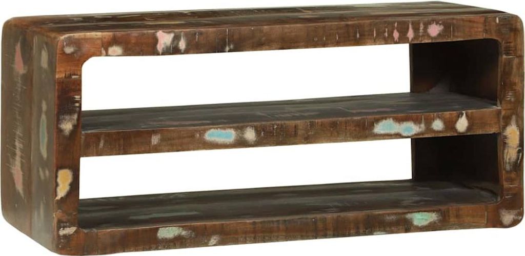 TV-Schränk Mehrfarbig 80 x 32 x 36 cm Massivholz Altholz