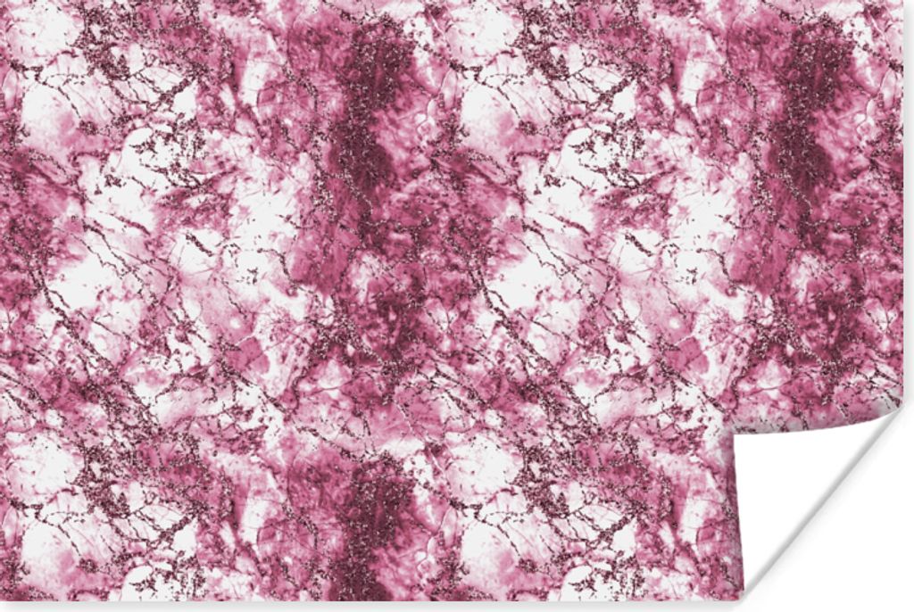 MuchoWow Poster Marmor - Rosa - Luxus 30x20 cm - Plakate - Print