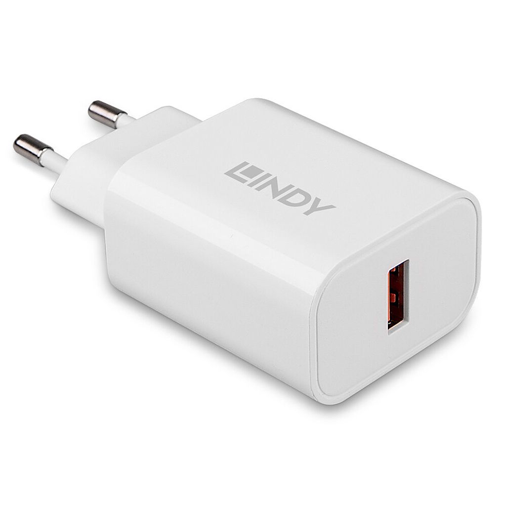 LINDY USB Typ A Charger 18W, weiß Produktbild 
