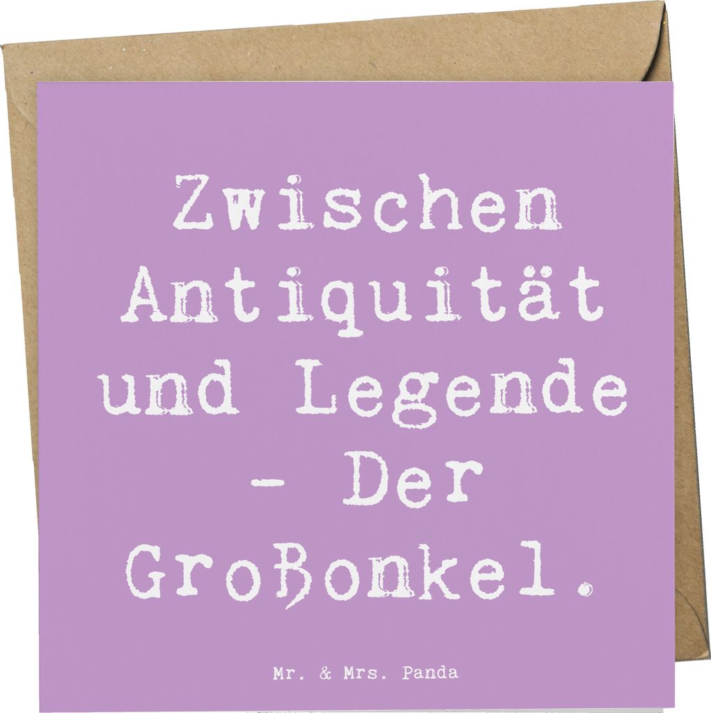 Mr. & Mrs. Panda Grußkarte Spruch Großonkel Legenden - Produktbild 