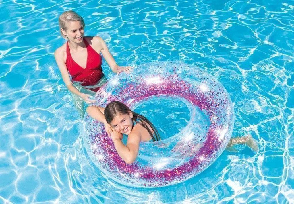 Schwimmring "Schwan"-Style Pool toy ~125cm XL Großer aufblasbarer Swimmreifen 