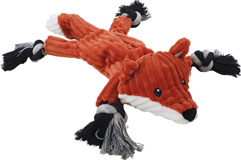Peluche pour chien Nobby Renard : Jouet doudou souple et sonore de 33cm