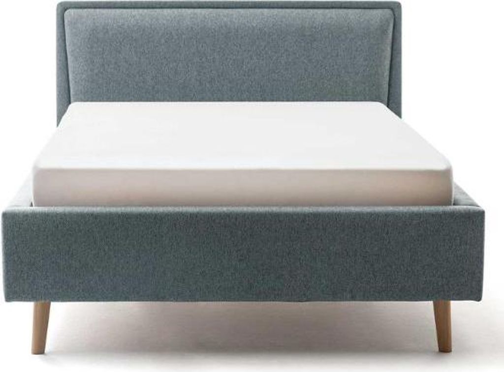 Doppelbett Estee 140x200 - blau/eiche Produktbild 