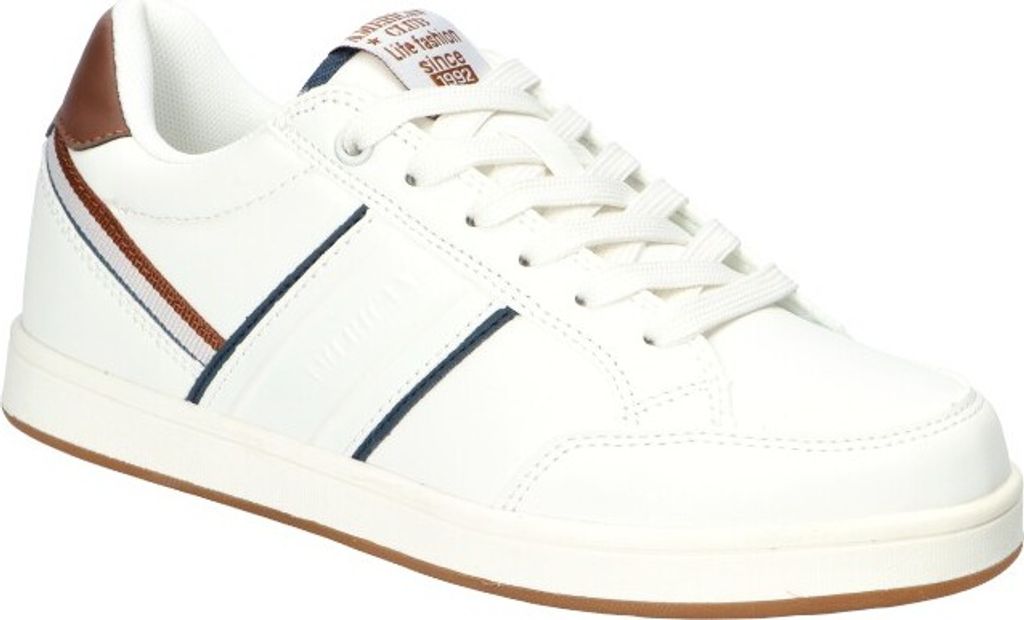 AMERICAN CLUB RD24 Schuhe für Herren, Herrenschuhe, Sneaker, Schuheinlage "MEMORY FOAM SYSTEM", Weiss 41