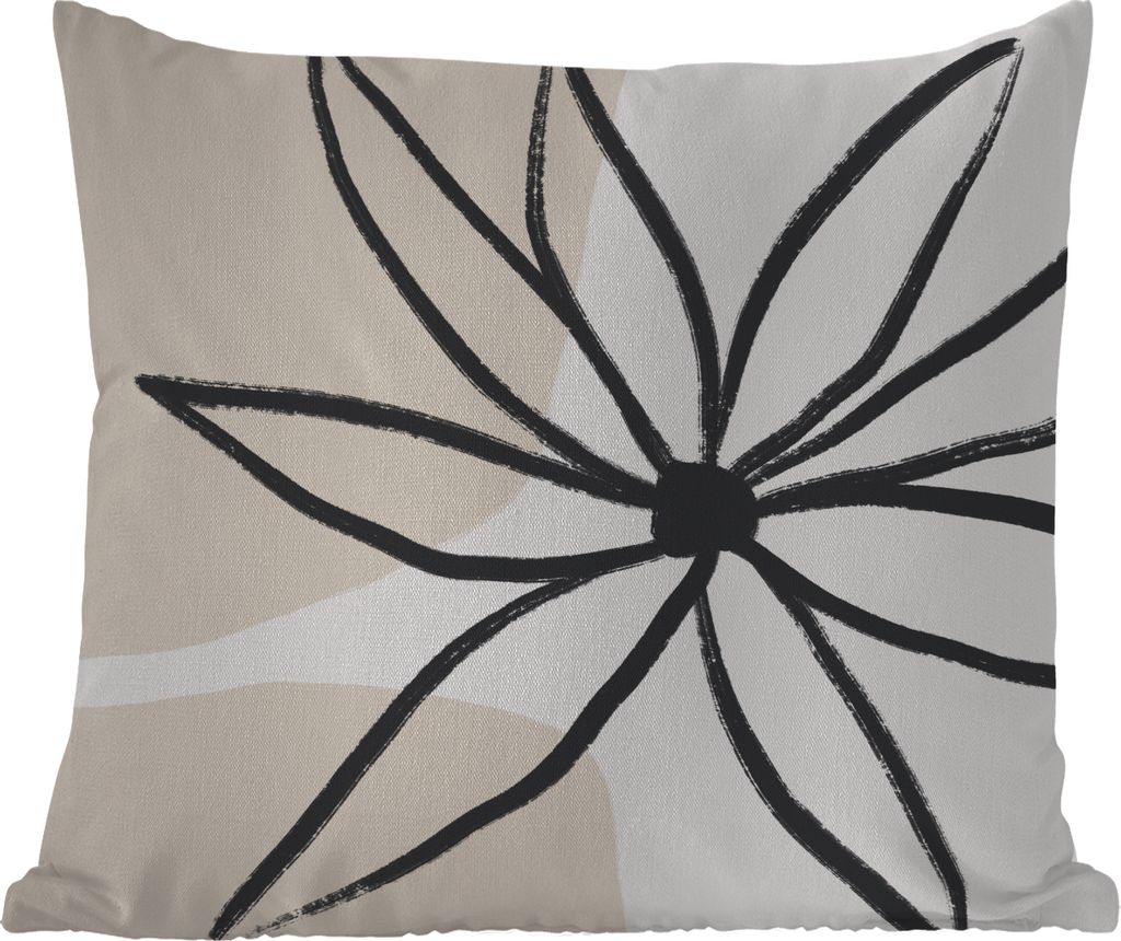 MuchoWow Outdoor Kissen - Blumen - Minimalismus - Pastell - 60x60 cm - Wetterfest - Lounge Kissen - Dekoration - Schlaf Kissen