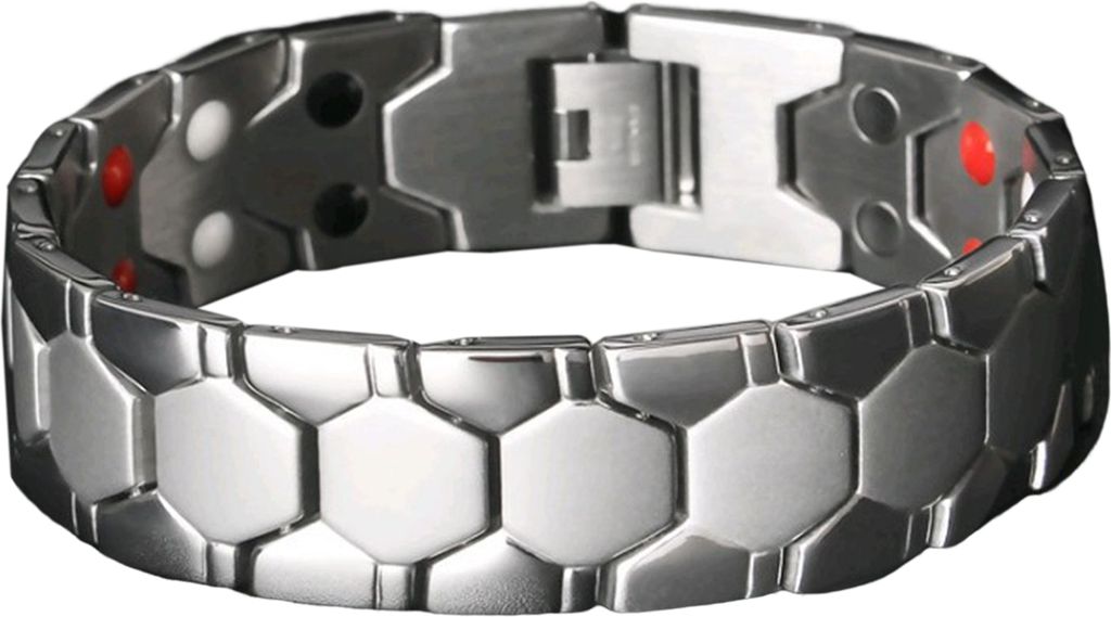 Männer Armband Magnetische Legierung Langlebig Abnehmbare Therapie Armband Täglichen Schmuck-Silber