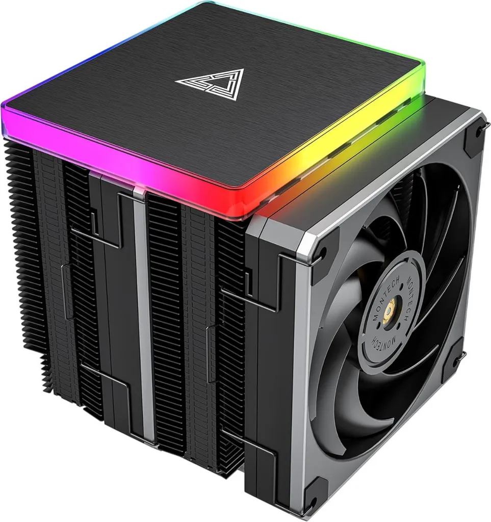 Refroidisseur CPU Montech Metal DT24 Premium avec Ventilateurs 120mm ARGB
