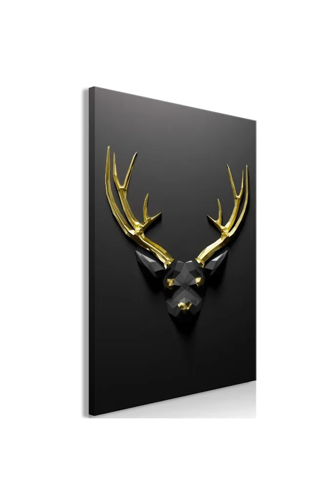 Quadro Corna d'oro 40x60 cm - Tela Moderna per Soggiorno Elegante