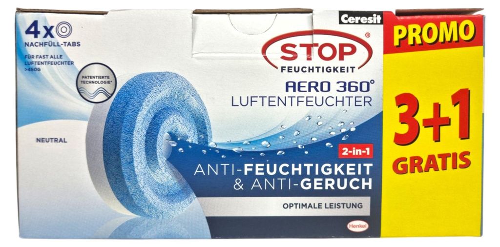 Ceresit Aero 360° pastiglie di ricarica, 4 pezzi Immagine del prodotto 